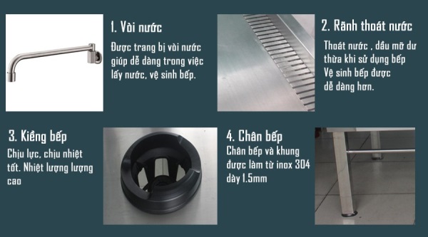 Cấu tạo của bếp Á công nghiệp