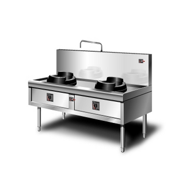 Bếp Á 2 họng công nghiệp được làm từ chất liệu inox 304 chất lượng