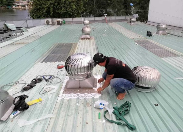 Gia cố và thực hiện chống thấm quả cầu thông gió