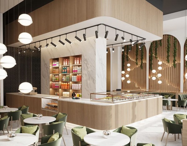 Một kích thước quầy pha chế cafe thường thấy