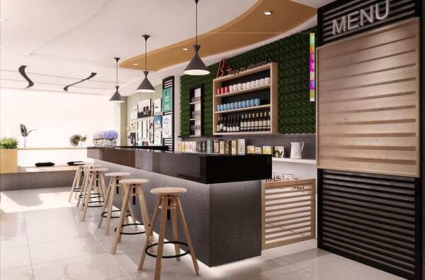Một thiết kế quầy bar tiêu biểu