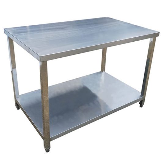 Bàn inox 2 tầng 1400×700 mm