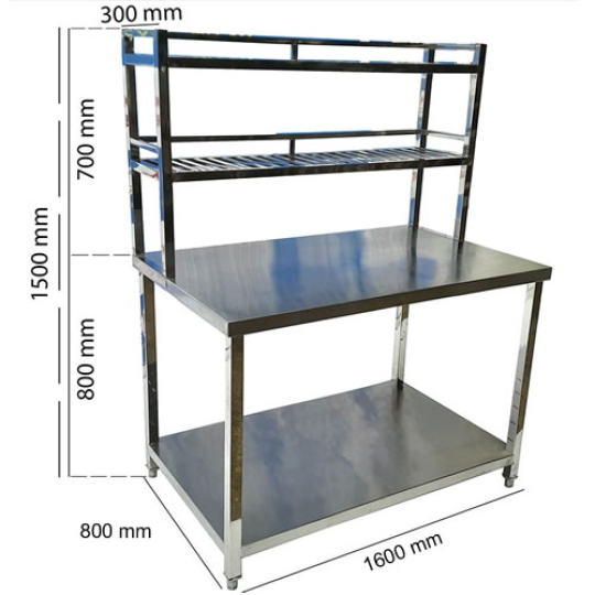 Bàn thao tác inox 3 tầng