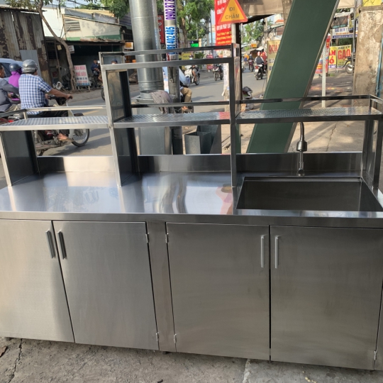 Quầy trà sữa inox  D2 R70 C80/1520