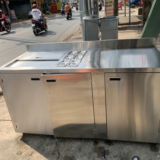 Quầy trà sữa inox d1,65 r70