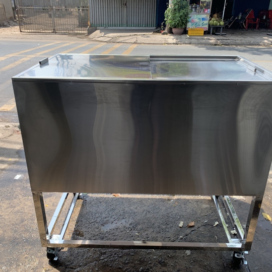 Thùng đá inox 1200x700mm