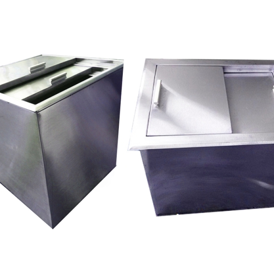 Thùng chứa đá inox âm bàn